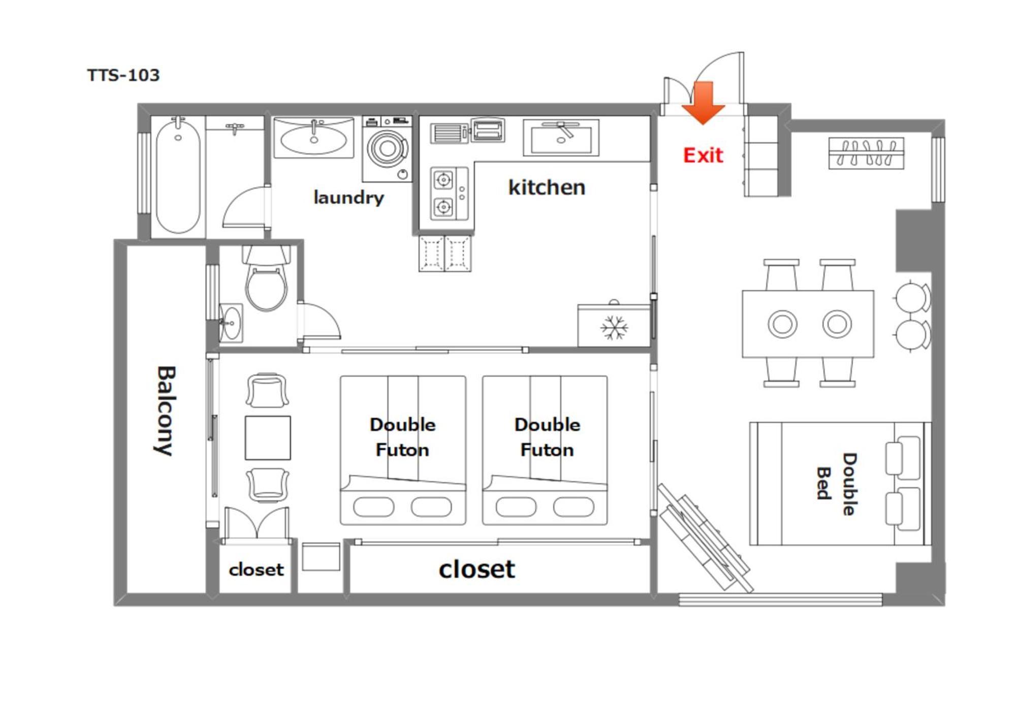 豊月荘 Toyotsuki Apartment Osaka Ruang foto