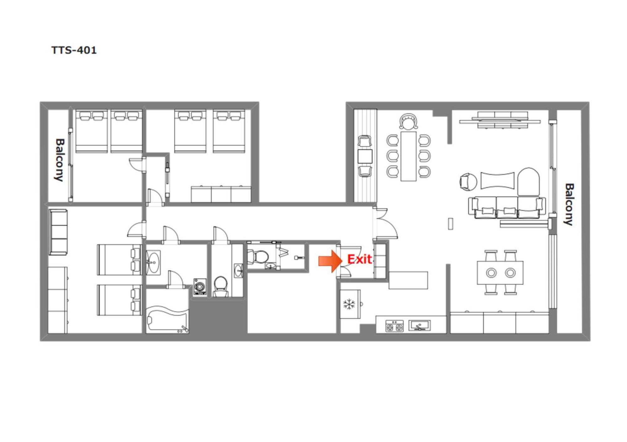 豊月荘 Toyotsuki Apartment Osaka Ruang foto