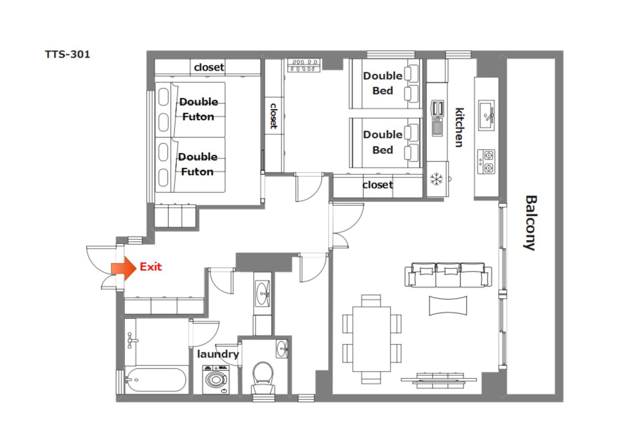 豊月荘 Toyotsuki Apartment Osaka Ruang foto